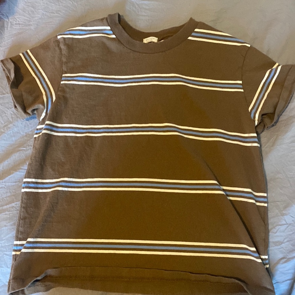 Brandy Melville brown striped top